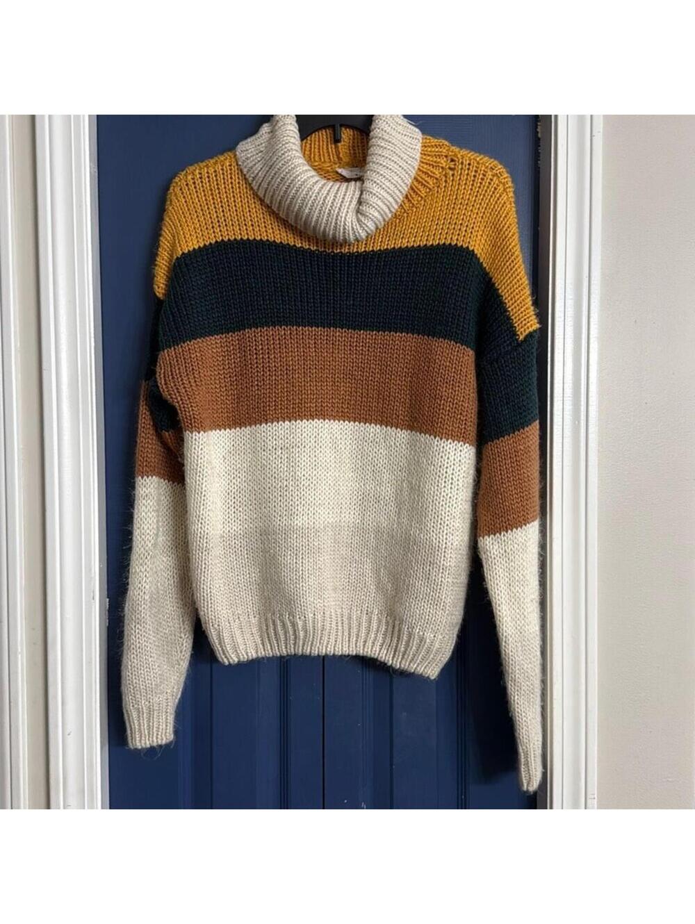 Elodie Color Block Fall Sweater Women’s Size L